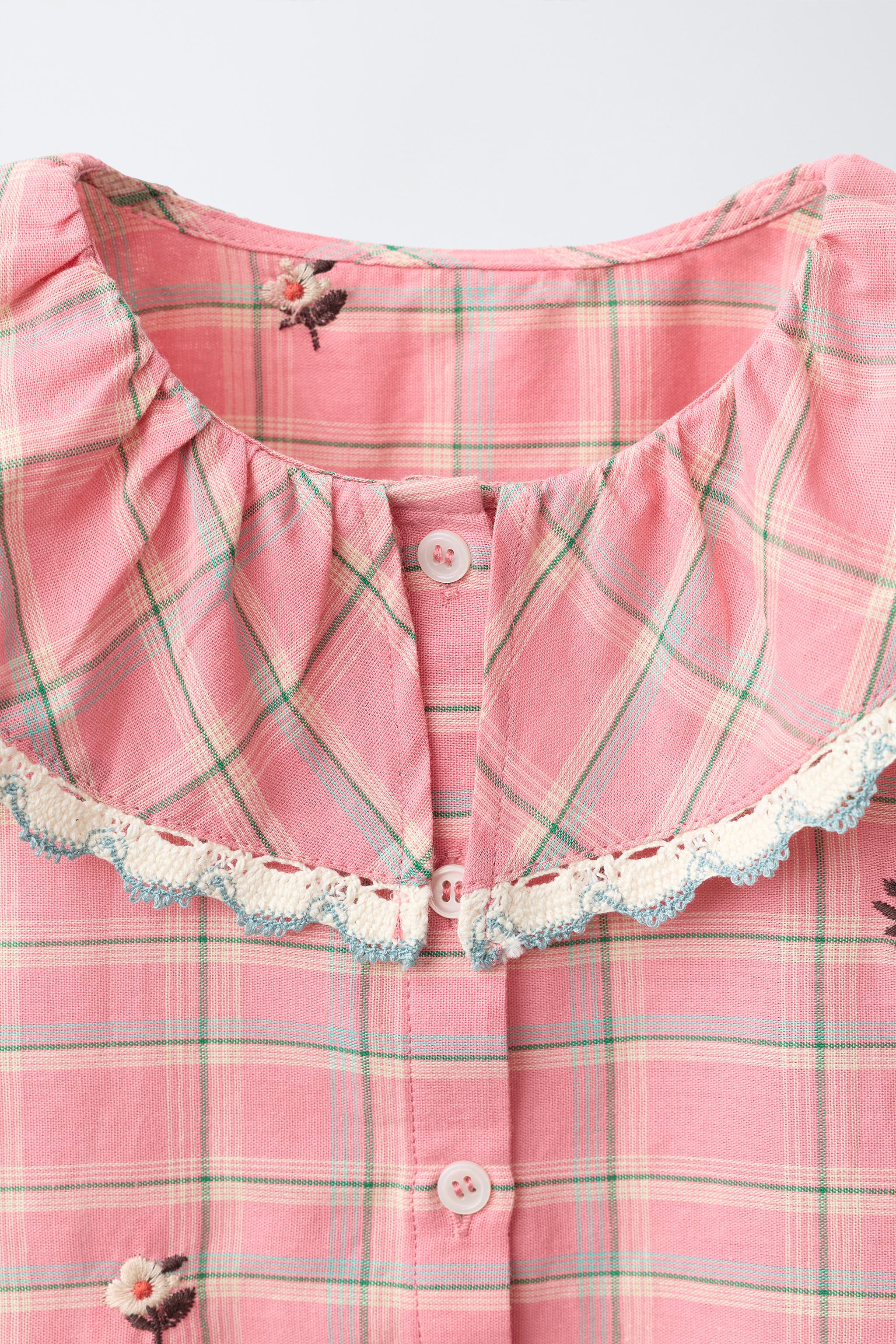CHEMISE À CARREAUX BRODÉS